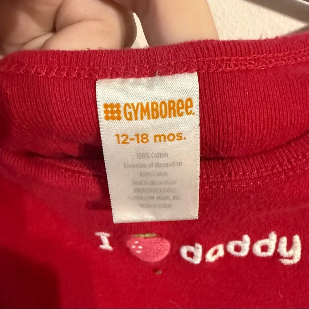 Gymboree Red 'I Love Daddy'‎ Bodysuit